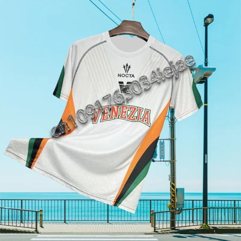 

MOTO-Fashion Football Jersey Men Clothing New Venezia FC Jersey Breathable Quick Dry Elastic Casual Training Moto Summer Tops