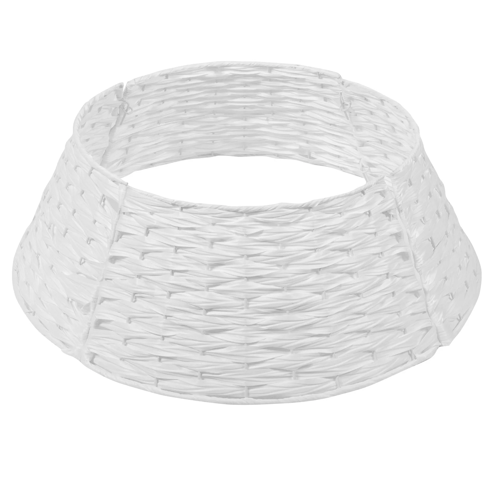 

Christmas Collar Woven Xmas Tree Skirt Rustic Plastic Base For Holiday Party Room Bar Hotel Decoration Xmas Tree