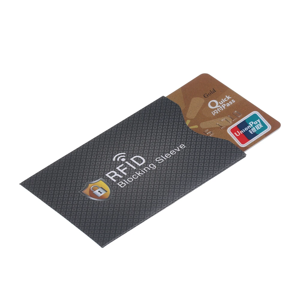 Fundas antirrobo con protección EMF, funda de bloqueo RFID NFC, tarjeta de crédito de identificación para soporte Protector, 2 piezas