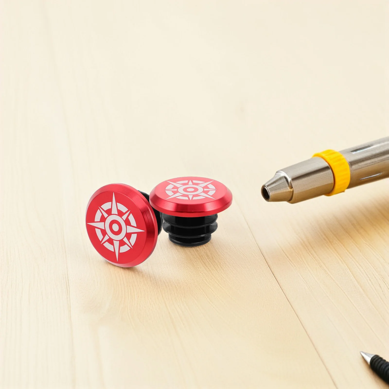 1 زوج سبائك الألومنيوم دراجة المقود المقابس المعدنية قطرة بار نهاية قبعات ل الطريق دراجة الدراجات اكسسوارات خفيفة الوزن آمنة