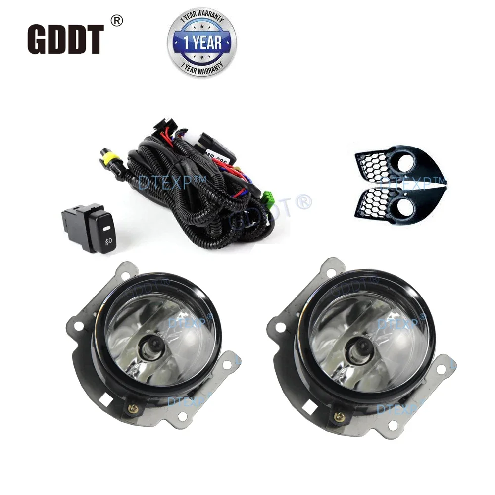 1 Full Kit Fog Lights Kit For Lancer Fog Lamp With Bulb Wire Switch For Lancer Gt Full Set Front Lamps 2007-2018 Halogen Bulb