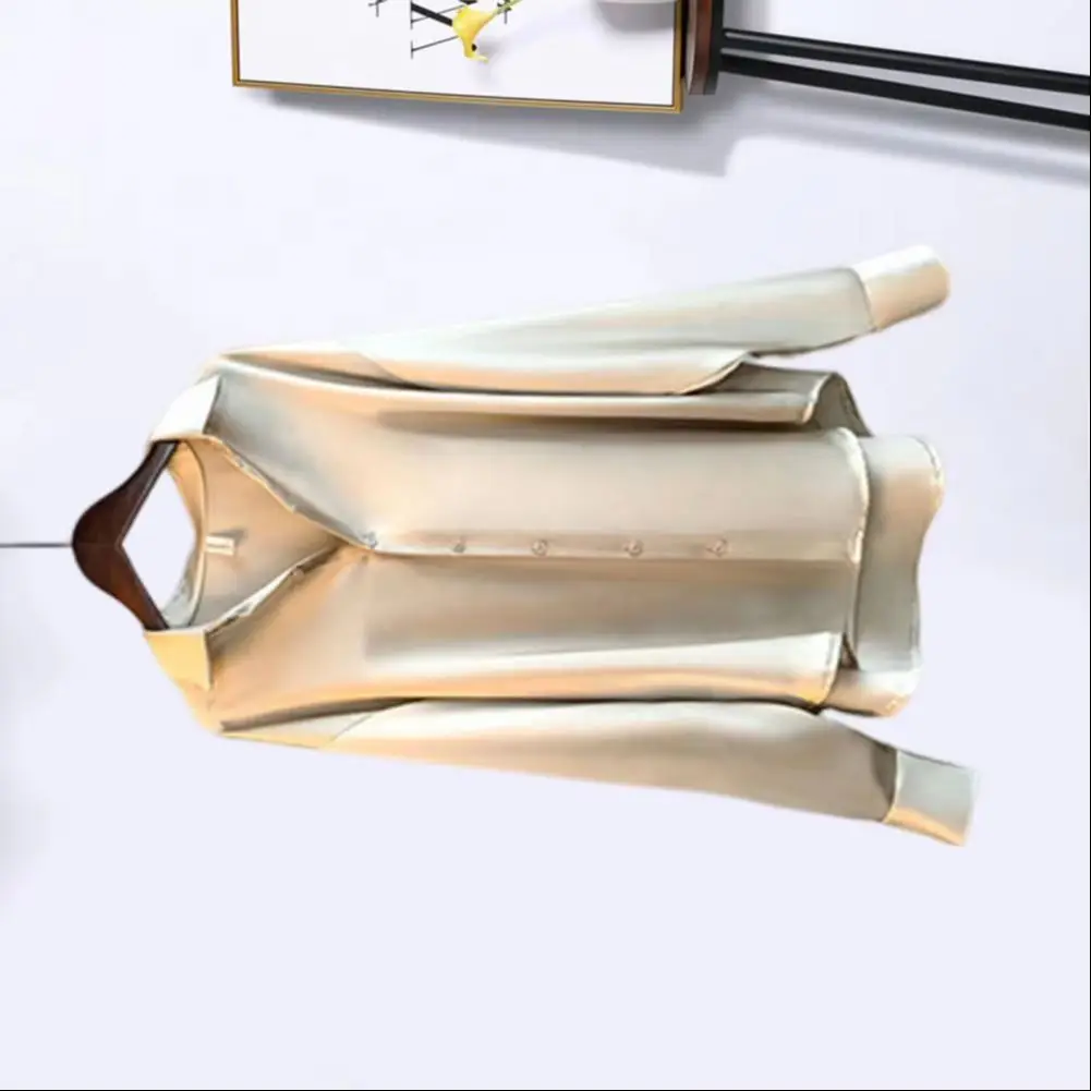 

2025 женская рубашка с лацканами и воротником, однобортная планка на пуговицах, кардиган с длинными рукавами, повседневная одежда, однотонная женская летняя защита от солнца