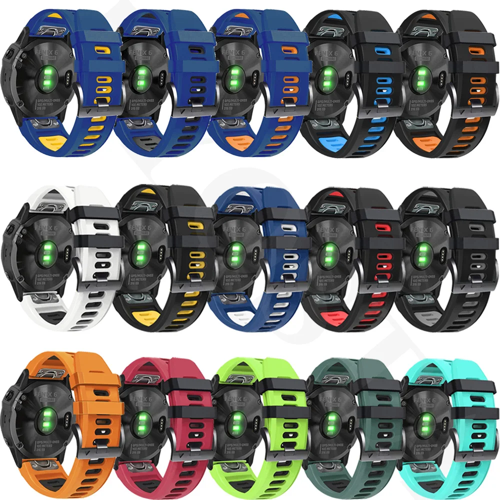 22 26mm Uhr Band Strap Für Garmin Fenix 7 7X 5X 5 Plus 6X 6Pro Smartwatch Silikon Easyfit Armband armband Armband Correa