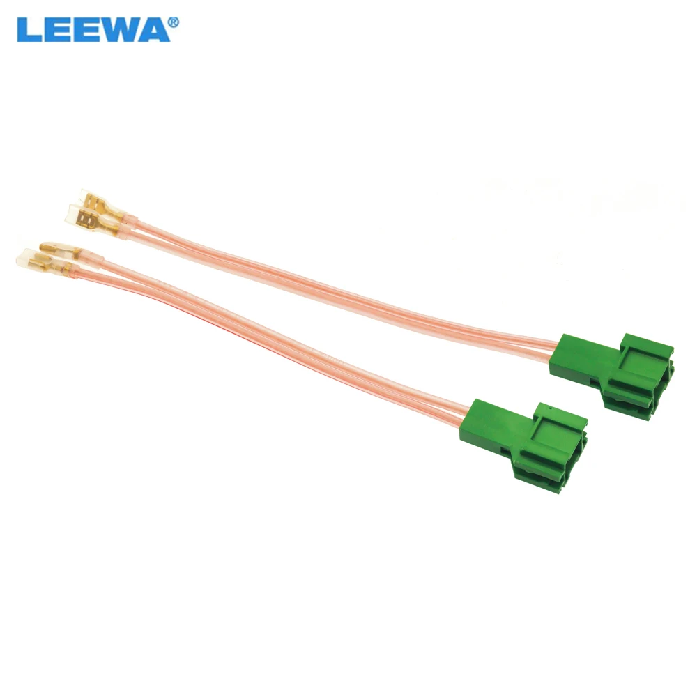 

LEEWA Car 2Pin Stereo Speaker Wire Harness Adaptors For Mercedes-Benz Auto Speaker Replacement Connection Wiring Plug Cables