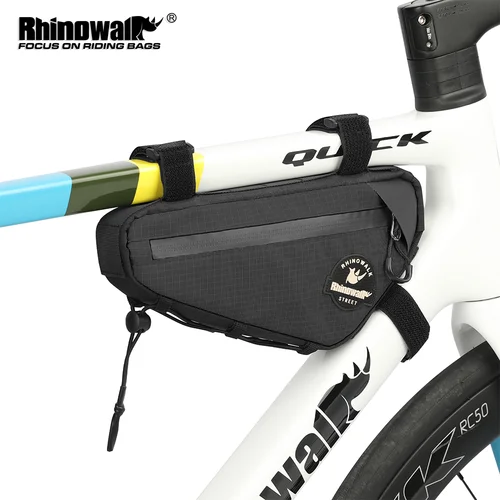 Rhinowalk-bolsa para cuadro de bicicleta, resistente al agua, paquete de almacenamiento debajo del tubo para bicicleta de montaña y carretera, accesorios para equipaje de ciclismo