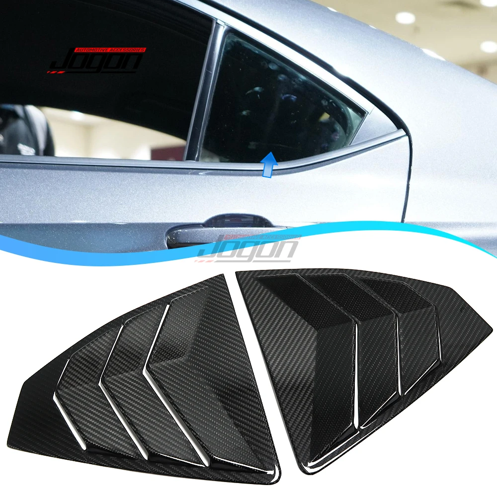 

2PCS Carbon Fiber Exterior Rear Window Triangle Shutter Deflector Sticker Cover Trim For Subaru WRX 2022 2023 Car Accessories