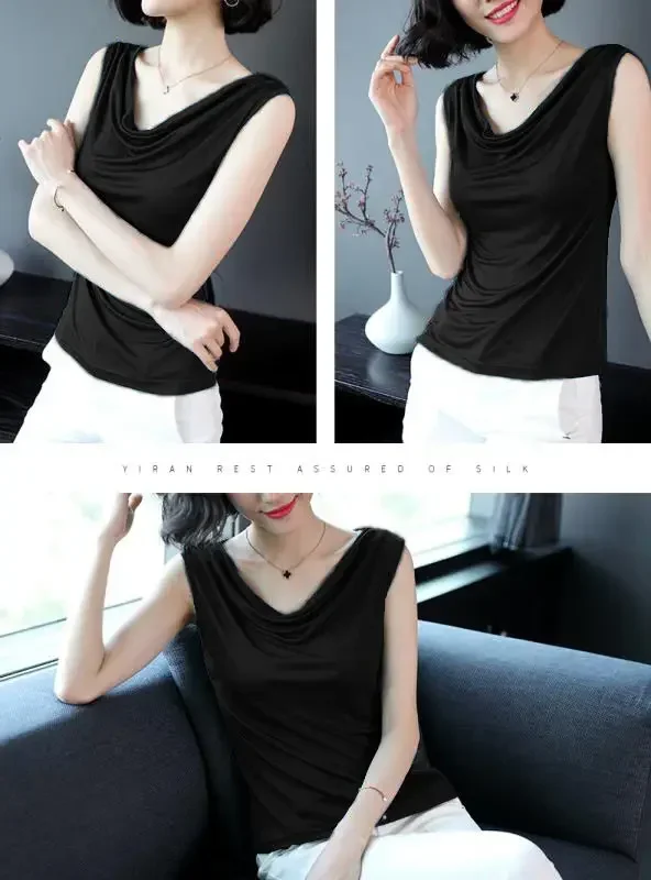 Fashion Summer Latest Fashion Women Vest Casual Loose Irregular V-neck Sleeveless Tank Tops Slim Blouses Women Casual