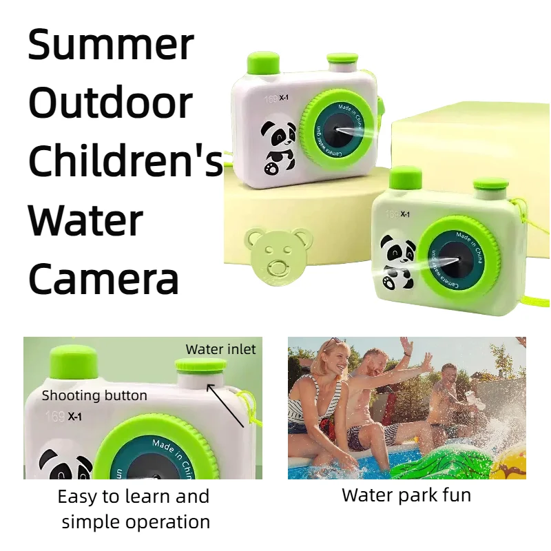 

Summer Outdoor Water Spray Camera - Kids Prank Water Gun for Beach Pool Party Fun Cartoon Water Gun Gift for Boys Girls