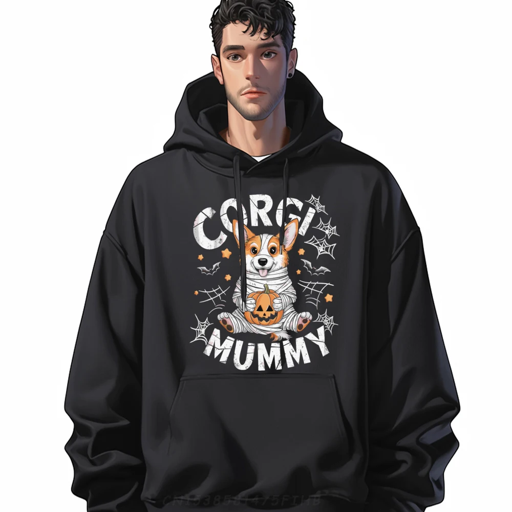 

Halloween Costume Dog Lover Owner Outfit Adult Corgi Graphic Pullover Hoodies New Hoodies Sweatshirts For Men Creative