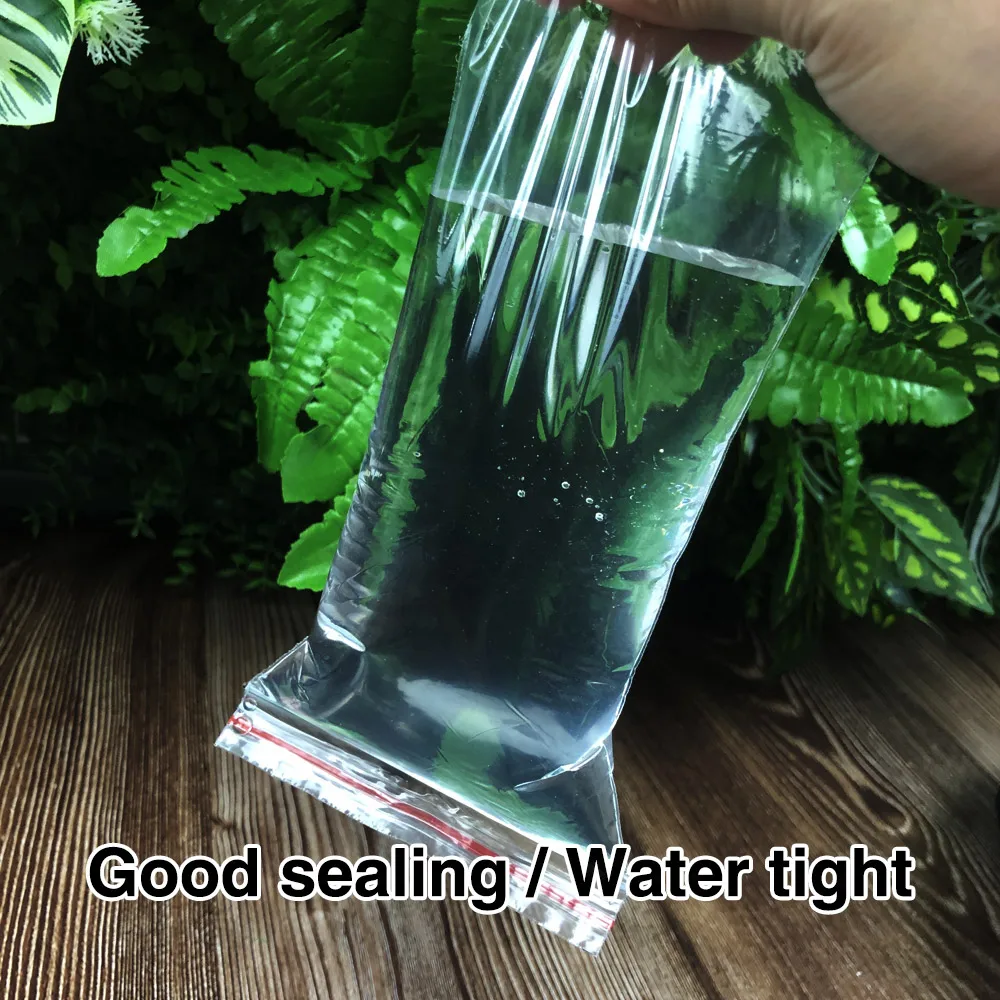 100 قطعة البلاستيك البريدي قفل حقيبة الأغلاق الذاتي ختم الحقيبة التخزين المنظم حقيبة لحزمة المنتجات والمجوهرات الغذاء فراغ الطازجة جيب