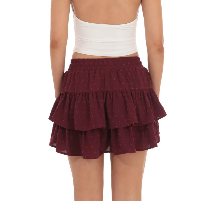 Skort กีฬาพร้อมสายรัดเอวสูงกระโปรงออกกําลังกายกันลื่นระบายอากาศแห้งเร็วกระโปรงเทนนิสสําหรับผู้หญิง