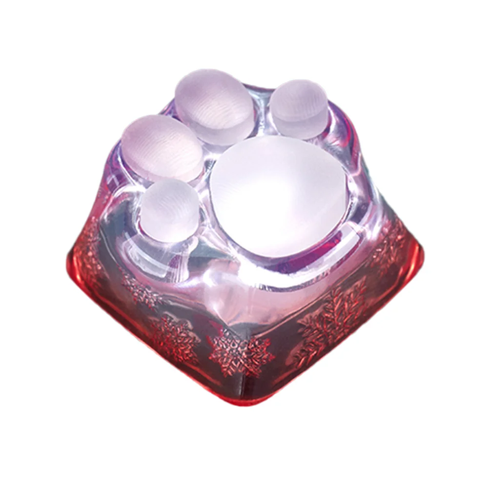 

Translucent Cat Paw Keycap Lovely Cartoon Design for Mechanical Keyboard Rgb Backlight Decoration Smooth Surface Game Player