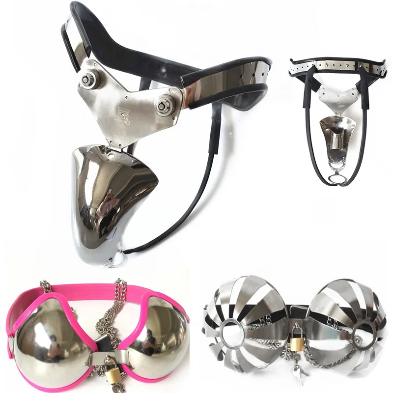 

Stainless Steel Male Double Wires Crotch Chastity Belt Master Device BDSM Restraint Panties with Anal Hole Scrotum Cock Cage Men