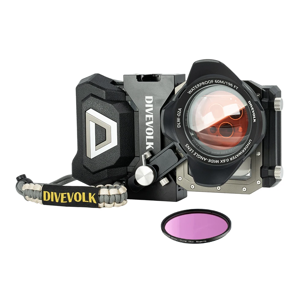 

DIVEVOLK SeaTouch 4 MAX Kit with 0.6X Wide Angle Lens for iPhone and Android Smartphone