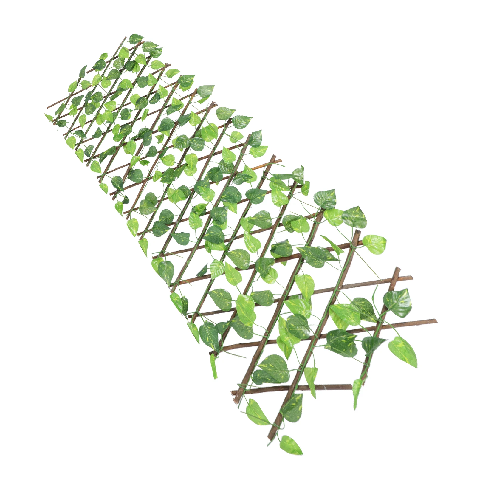 

Green Plant Railing Artificial Leaf Fence Privacy Panel Decorations Outdoor Hedge Balcony Garden Stretchable Faux Plants
