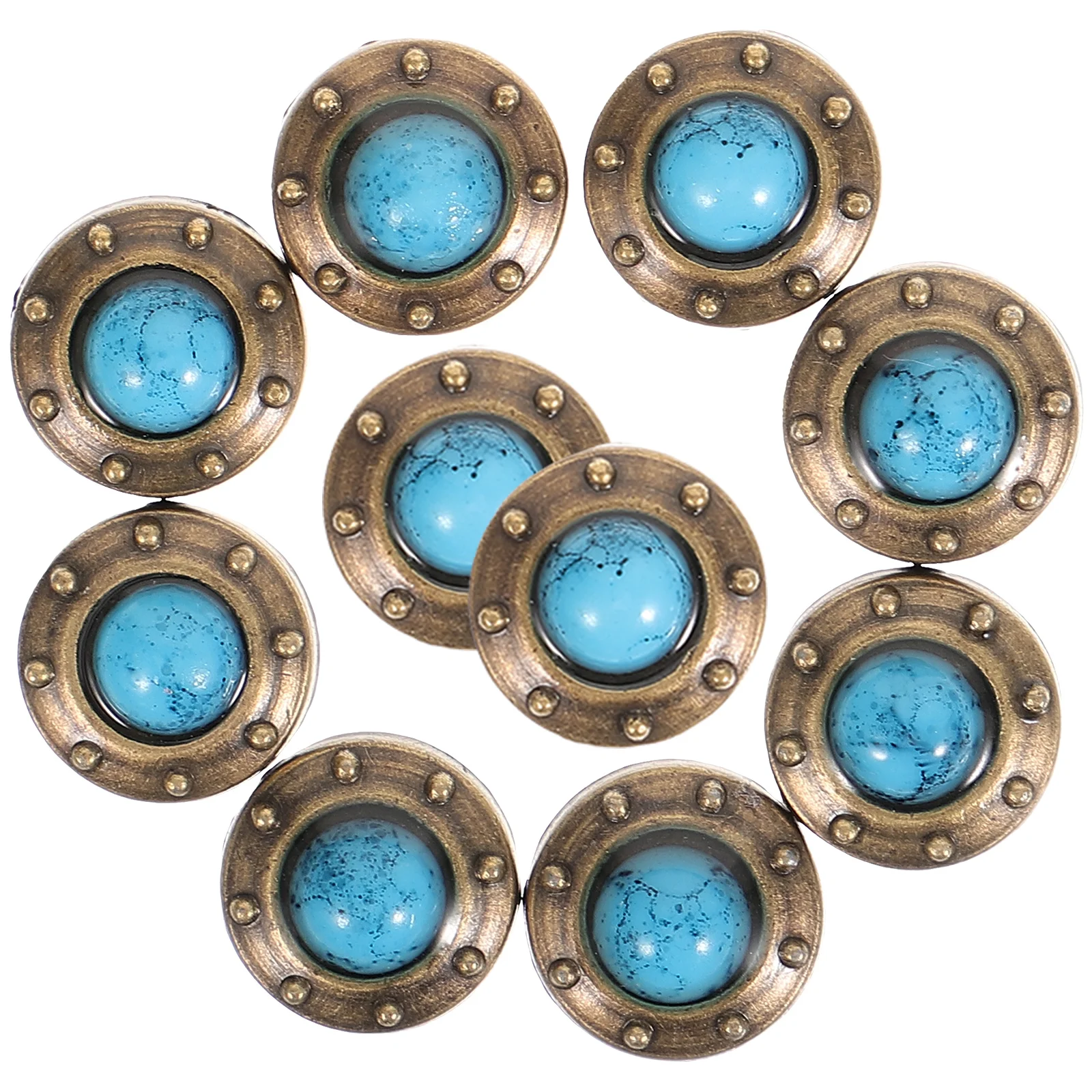 10Pcs Vintage Bag Buckle Retro DIY Rivets Durable Concho Buttons For Pants For Pants DIY Supply