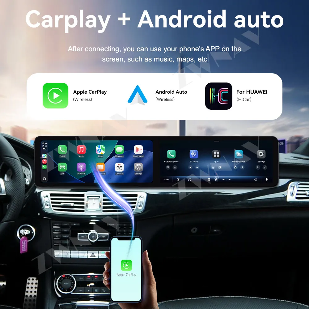 

Двойной 12,3-дюймовый сенсорный экран для Benz CLS 2012-2014 Android13 GPS-навигация WIFI 4G Carplay Автомобильный мультимедийный плеер Головное устройство Auto