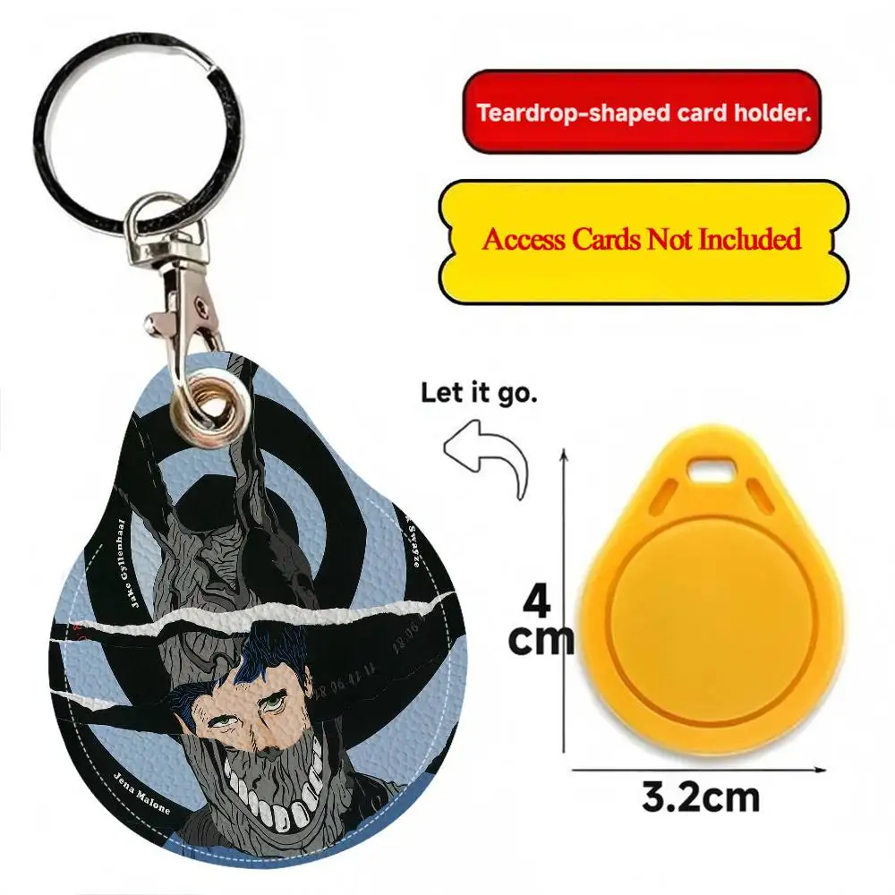 فيلم دوني داركو بو الجلود حامل البطاقة المفاتيح حلقة رئيسية باب الوصول العلامات حالة المفاتيح بطاقة الوصول حقيبة مفتاح العلامة الدائري #4