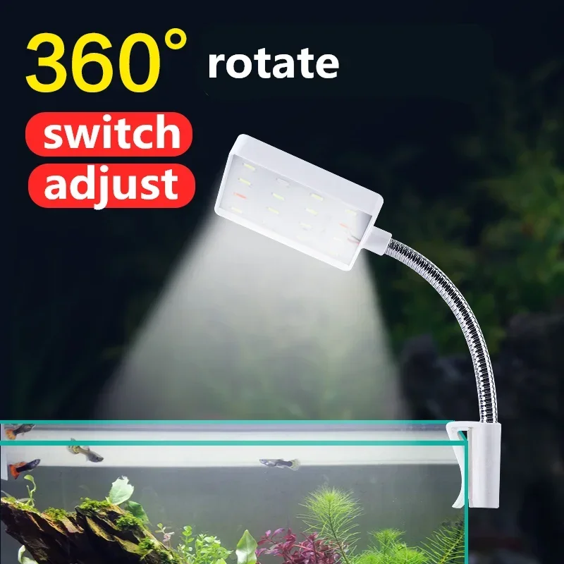 100V-240V  Fish Tank Aquarium lamp Lighting LED Light Aquarium Decoration Aquatic Plant Growth Lamp  clip lamp ﻿