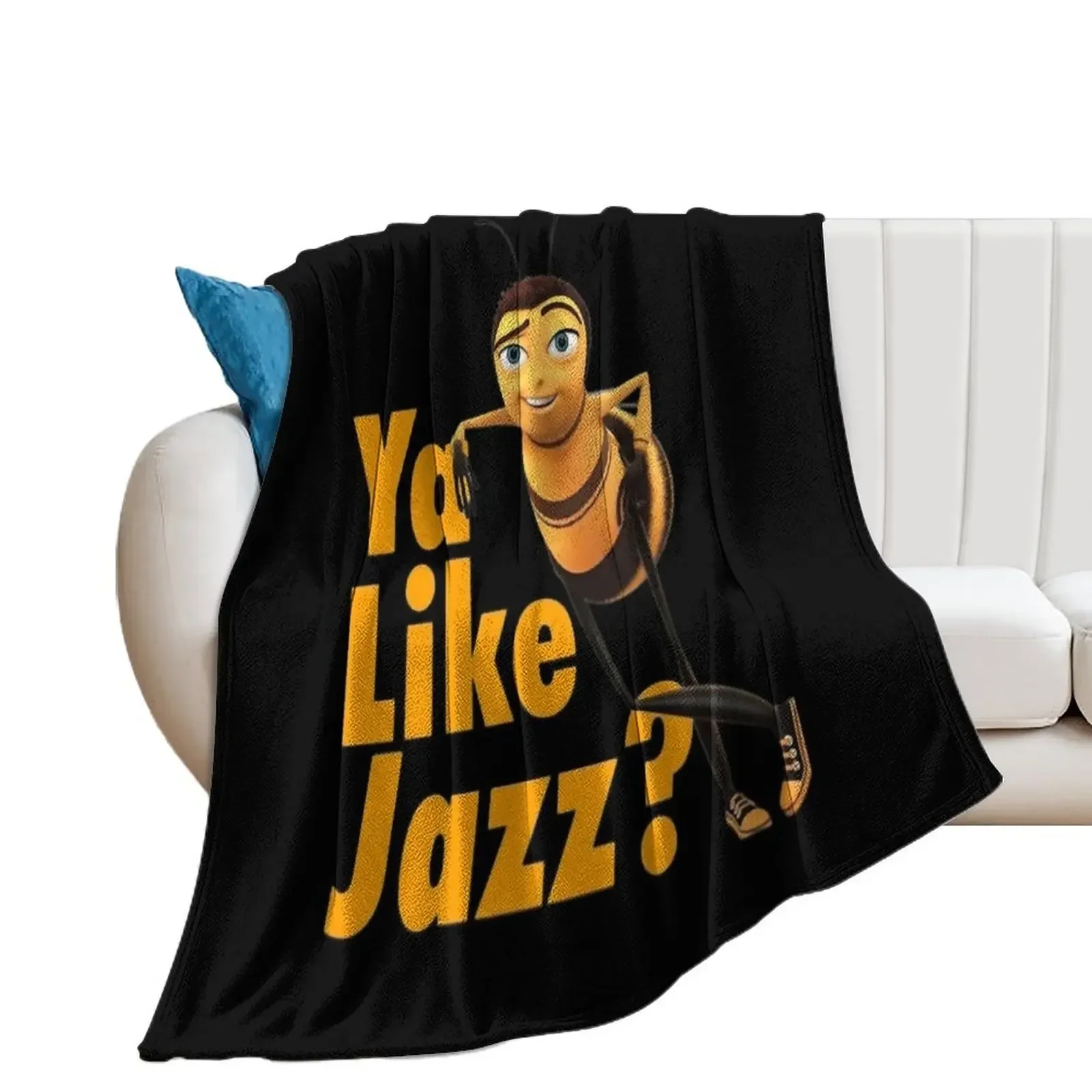 

Bee movie ya like jazz Throw Blanket Custom bed plaid Beautifuls Bed Fashionable Blankets