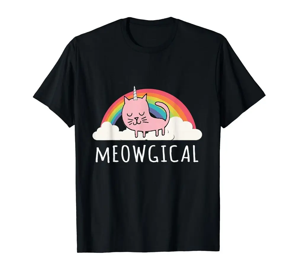 Funny Cat Shirt Cats Are Meowgical T-Shirt High Quality 100%Cotton Short Sleeve