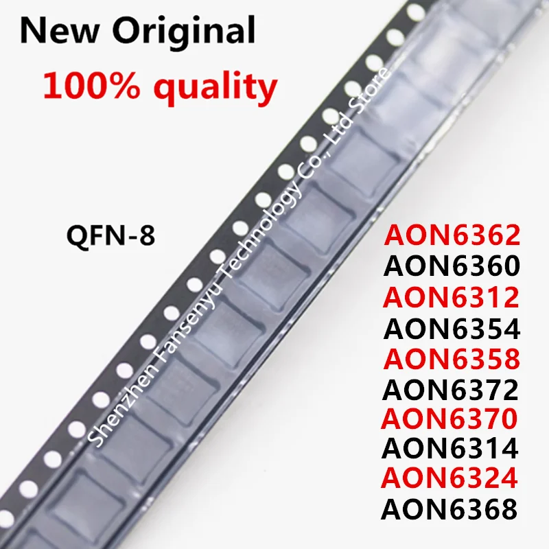 (5piece)100% New AON6312 AON6314 AON6324 AON6354 AON6358 AON6360 AON6362 AON6368 AON6370 AON6372 QFN-8