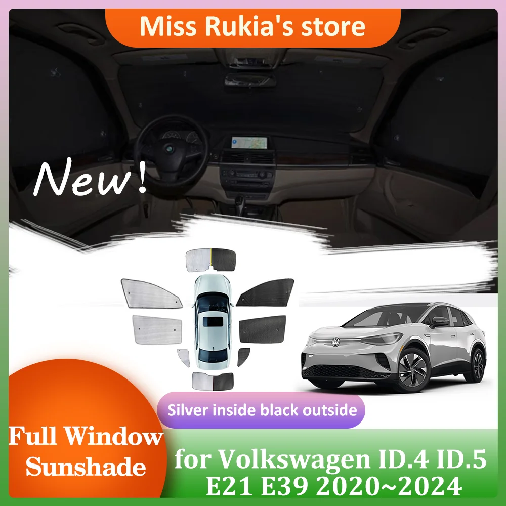 

Солнцезащитные козырьки для Volkswagen VW ID.4 ID.5 E21 E39 2020 ~ 2024 на крыше, солнцезащитный козырек, накладка на лобовое стекло, занавеска на крыше, аксессуары