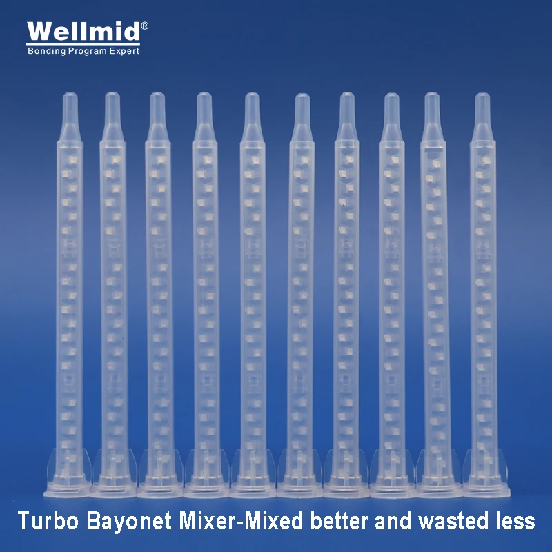 Original Plástico Turbo Baioneta Estática Mixer Tube Estática Mistura Bocal Alta Qualidade Mistura Pasta Ferramenta Líquido Araldite Cola ab
