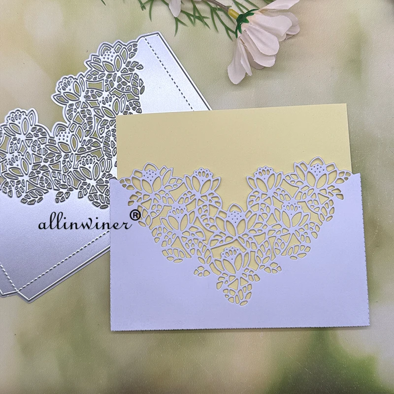 Flower border greeting card Metal Cutting Dies Stencils For DIY Scrapbooking Decorative Embossing Handcraft Die Cutting Template