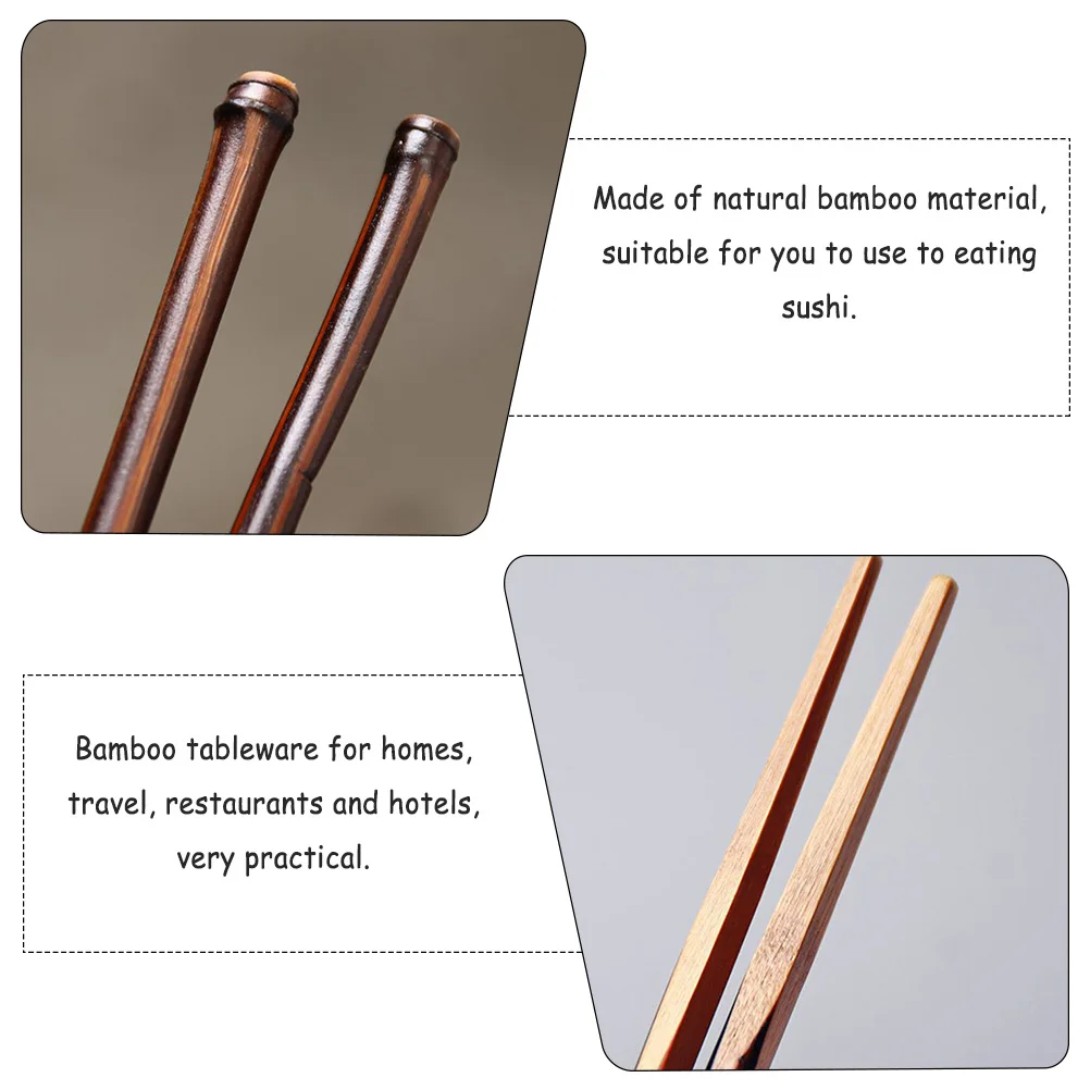 

Bamboo Chopsticks Sushi Cutlery Portable Tableware for Home Travel Restaurant Kitchen Supplies Practical Storage ganizer
