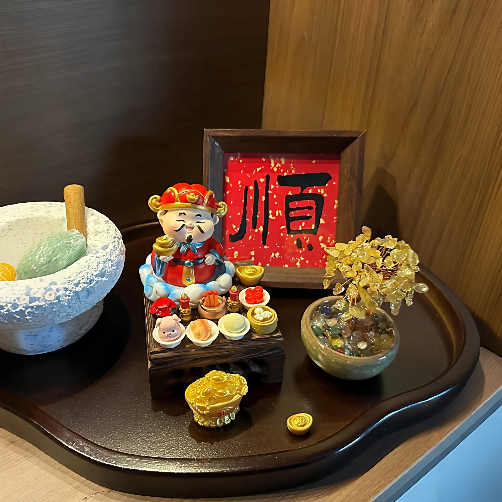 

Креативные украшения для привлечения богатства и удачи, декоративные фигурки из смолы для китайского Нового года, украшение для дома