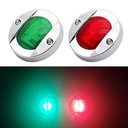 2Pcs Red Green LED Boat Navigation Light 12V IP68 Waterproof Sailing Signal Lamp Marine Yacht Warning Lights