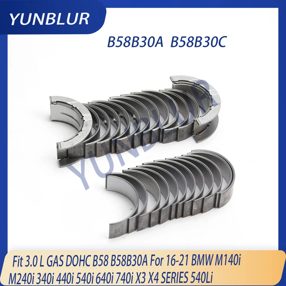 

Подшипники коленвала и шатунов STD 0.25 0.5 для двигателя 3.0 L GAS B58 B58B30A, подходят для BMW M140i M240i 340i 440i 540i 640i 740i X3 X4 2016-2021 гг.