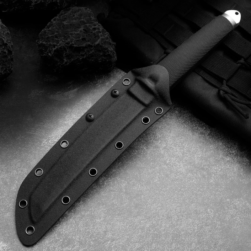 HUANGFU Fixed blade Wilderness Bowie knives Outdoor Hiking Hiking Hunting Knife Fighting Rescue Knife