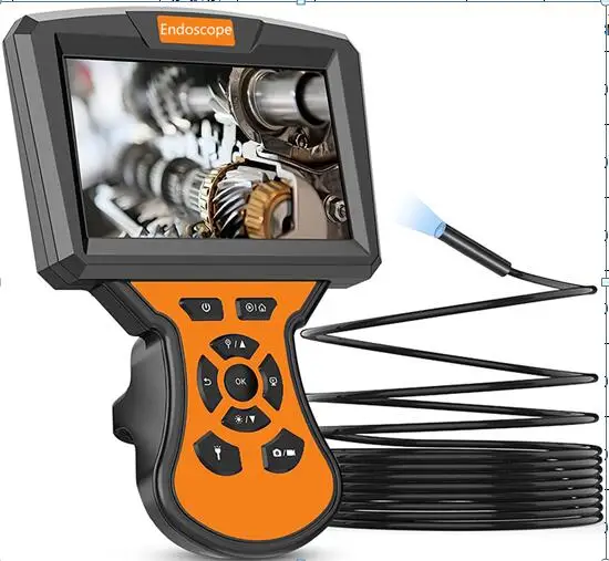 5 بوصة IPS شاشة 2MP 1080P عدسة مزدوجة كاميرا المنظار الصناعي CMOS Borescope التقاط الصور والفيديو مجهر رقمي منظار الأذن