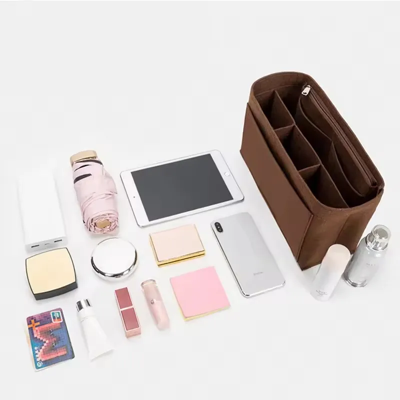 Bag Organizer Felt Liner Pocket Accessory For Coach Handbag Durable Lining Storage Sorting Bag Support Inner Part