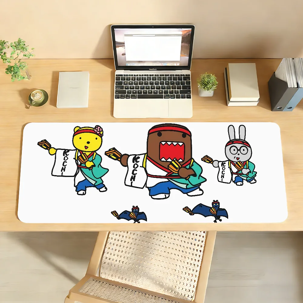 Cute Mouse Pad Non-slip Rubber Computer Mat Gamer Domo-Kun Balance Decoracion Deskmat Laptop Office Large