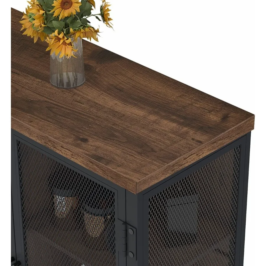 Lemari Bar Kopi untuk Minuman Keras, Lemari Penyimpanan Kecil untuk Dapur Rumah, Bufet Farmhouse, Lemari Bufet Industrial untuk Alkohol