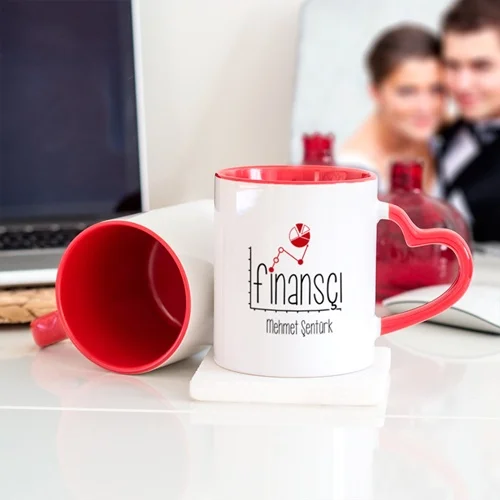 Personalized finance heart mug cup