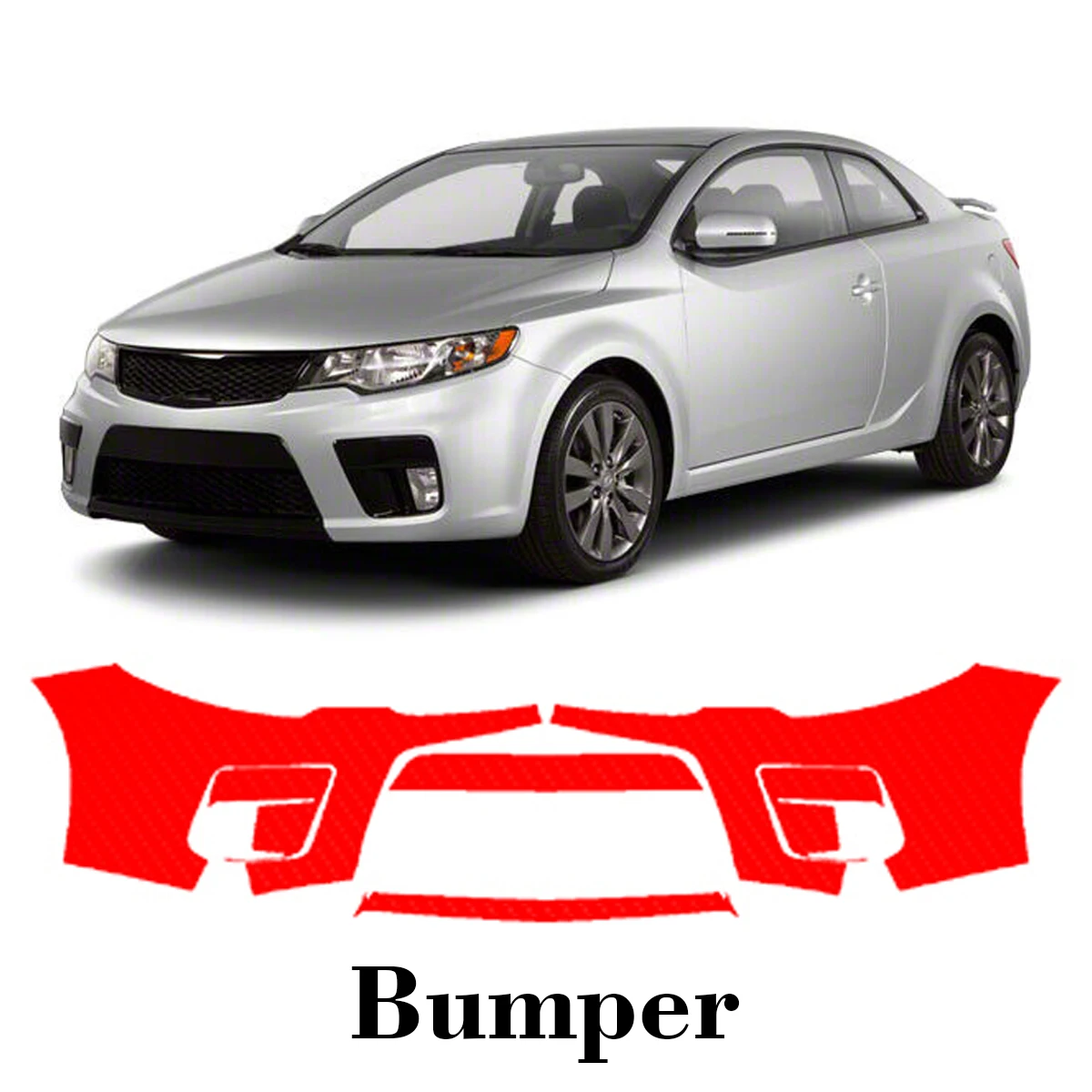 

Car Precut Paint Protection Film Front Bumper Anti-scratch Exterior TPU PPF For KIA Forte Koup 2010-2013