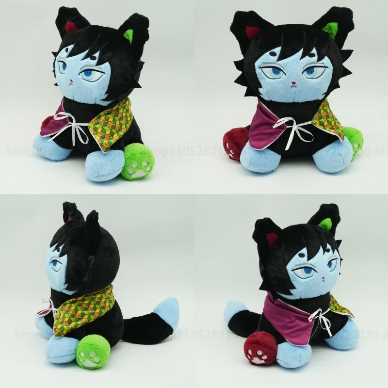 

Demon Slayer Giyu Tomioka Plush Toy Doll Kimetsu No Yaiba Alias Cat Plush Doll Water Hashira Giyu Tomioka Cat Doll Toy Gift