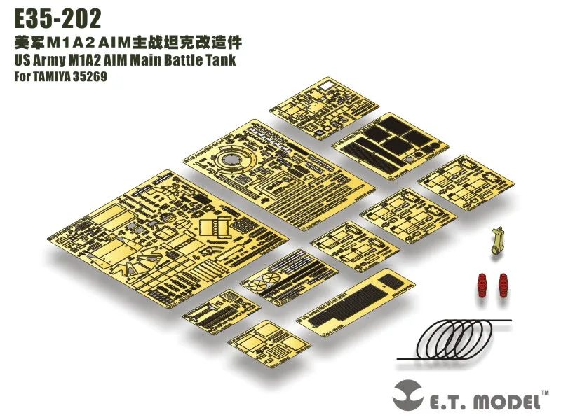 ET Model 1/35 E35-202 US Army M1A2 AIM Main Battle Tank For TAMIYA 35269