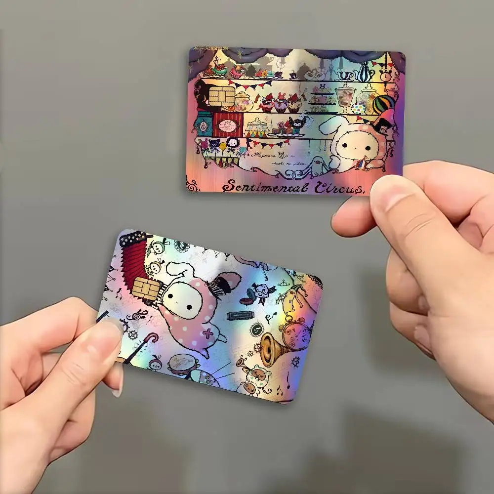 Anime S-SentimentalS C-Circus Minimalist Laser Bank Card Stickers Removable Personal Style Decor