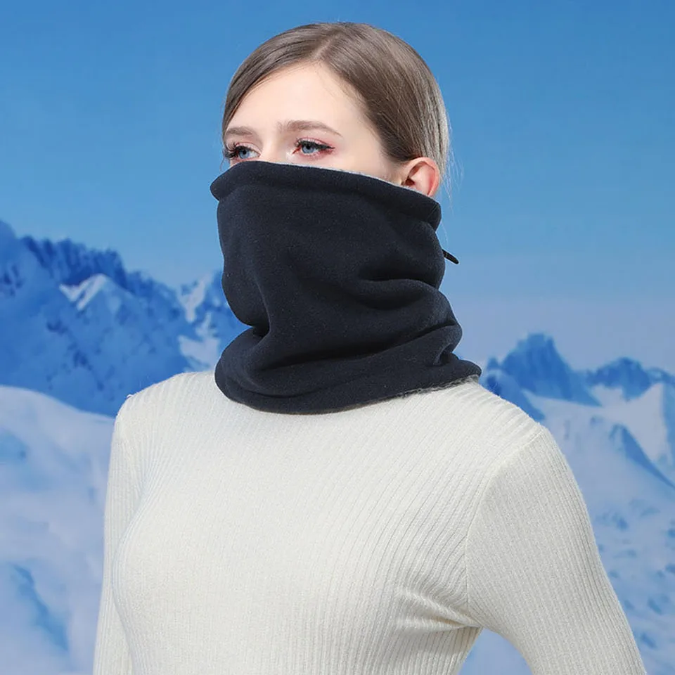 GETINFIT 1 قطعة قناع الدفء الشتوي طبقة مزدوجة سميكة يندبروف ودرجة الحرارة قفل سحب حبل قابل للتعديل وشاح مقاوم للبرد