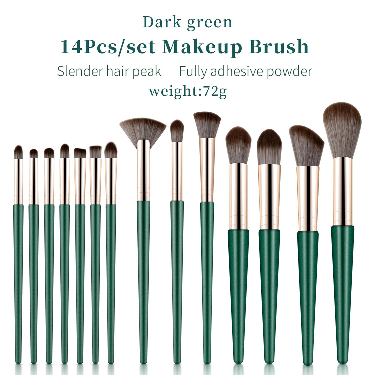 Lusluking 14 pz/set pennelli per trucco Set completo pennello per fondotinta in polvere pennello per ombretto pennello per fard strumento professionale per pennelli per trucco