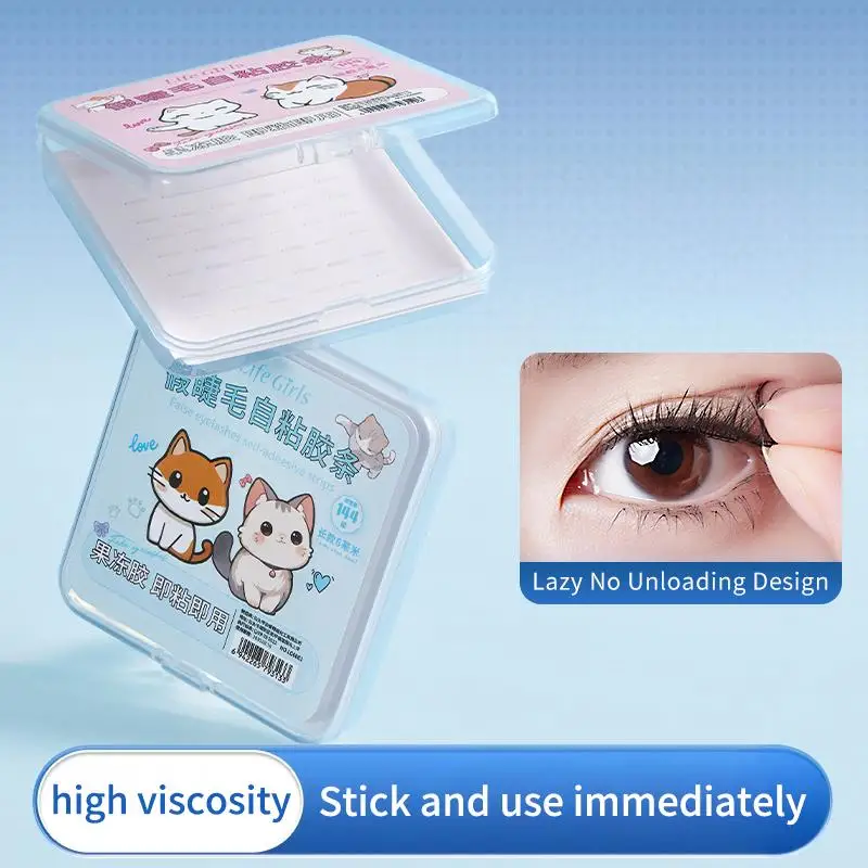 Life Girls 4mm e 6mm Strisce per ciglia finte Nastri per ciglia autoadesivi in gelatina trasparente senza colla Strumenti per il trucco