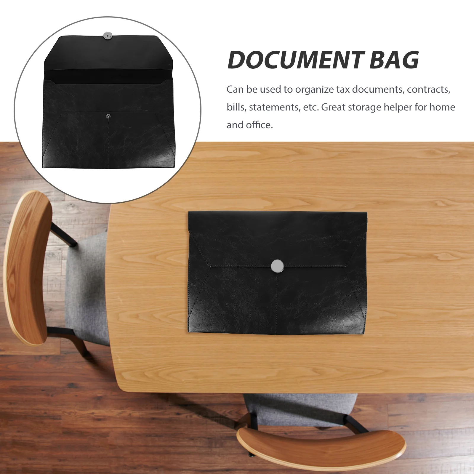 

Portfolio Folder A4 Portable Document File Bag Large Capacity Office Organizer Business Travel Portfolio Case File