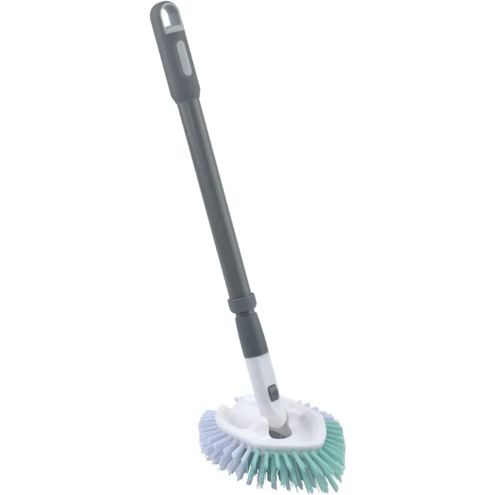 

Tub & Tile Brush - Bathroom Cleaning Brush, Extendable Handle, All-Around Dual Bristles, Bristled Head, Non-Slip Grip
