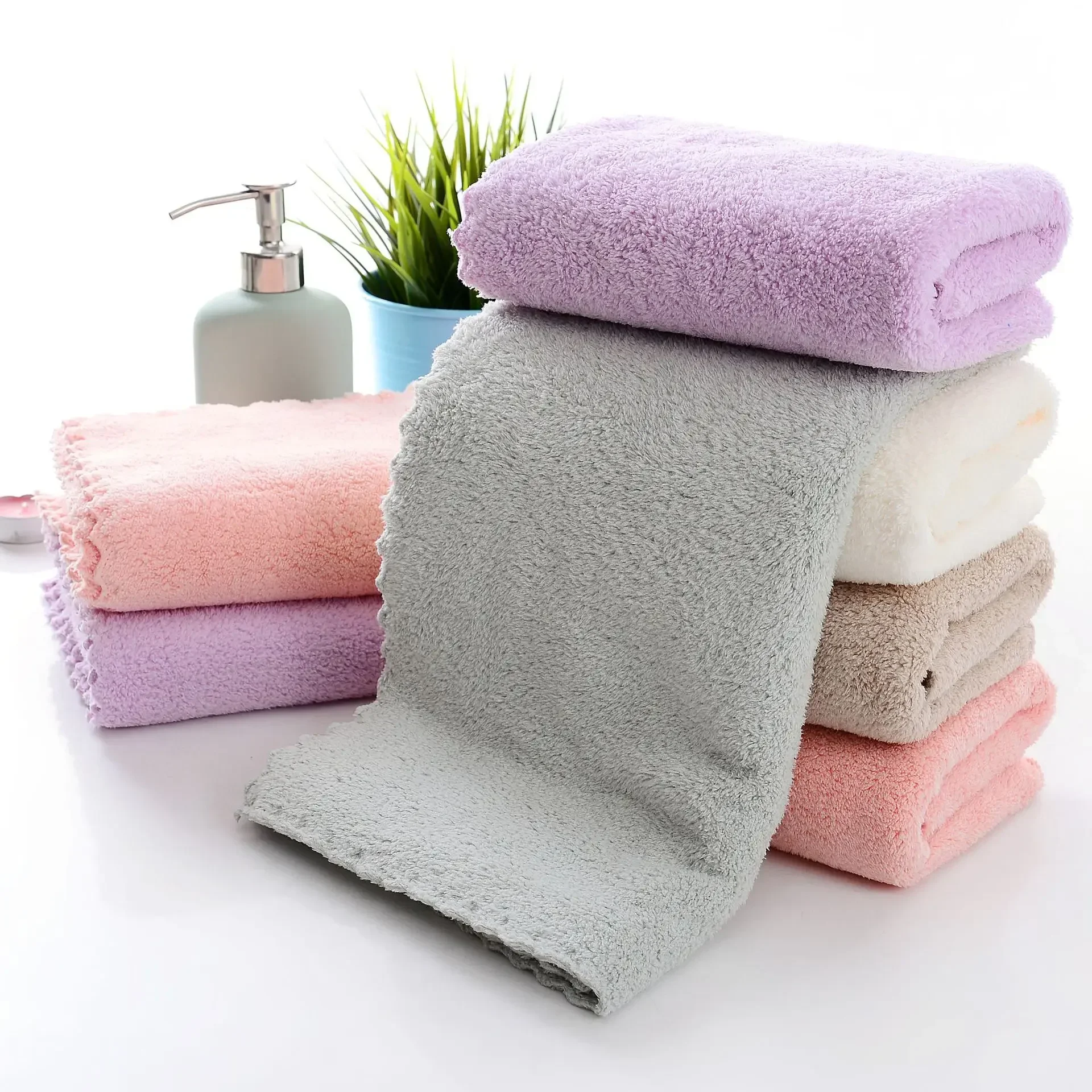 T035A Free Shipping Face Towel Microfiber Absorbent Bathroom Home Towels for Thicker Quick Dry Cloth for Cleaning Kitchen Towel