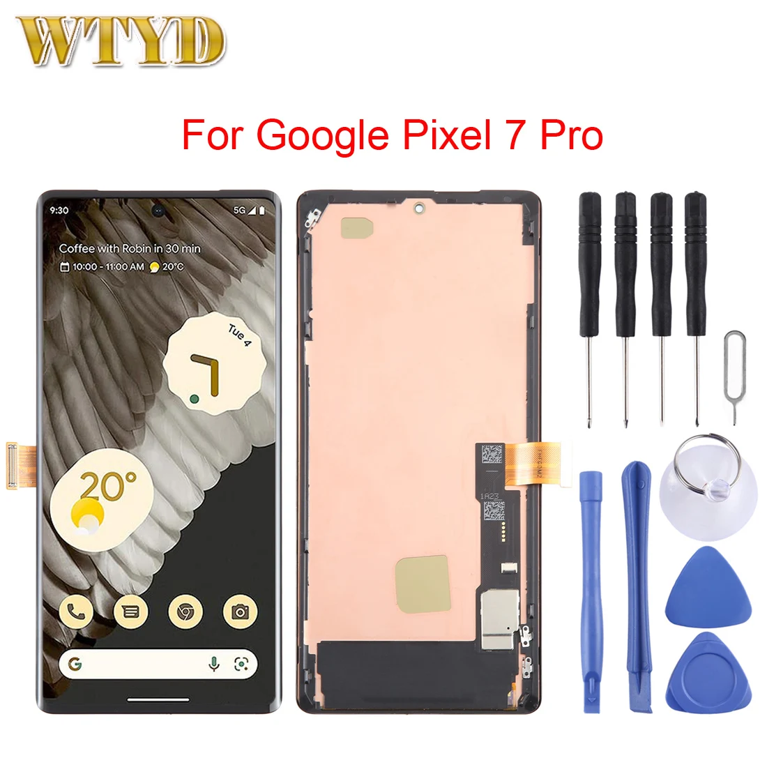 OLED LCD Screen For Google Pixel 7 Pro GP4BC GE2AE Digitizer Full Assembly with Frame